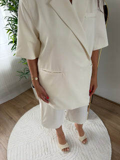 Pearl Short-Sleeve Blazer set